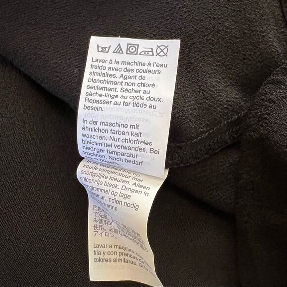 Madewell Studio Silk Ruffle-Hem Black size S - Picture 9 of 10